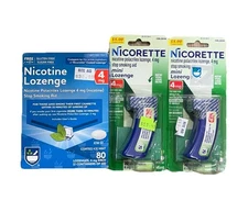 Rite Aid & Nicorette Nicotine Lozenges Pieces Ice Mint 4mg, 120 Total Lozenges