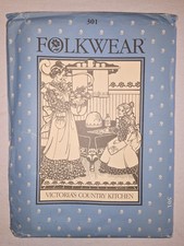 Folkwear 301 Costume Pattern Victoria's Country Kitchen Linens Pinafore Uncut