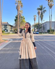 Timeless Habesha Dress  Embroided Traditional Wear With Netsela