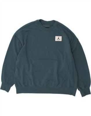 Jordan Damen Oversize Sweatshirt Pullover UK 18 XL Blau Baumwolle CH06