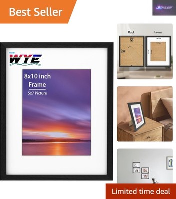 Hochwertiger 8x10 Massivholzrahmen mit Plexiglas für schönes Foto Display