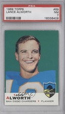 1969 Topps Lance Alworth #69 PSA 7 HOF 06yj