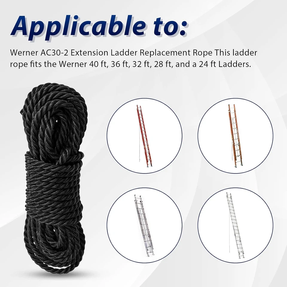 Extension Ladder Rope Replacement Compatible with Werner AC30-2 Extension Ladder - Image 3 of 4