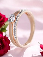  💍EDLES Damen Ring  14k Rosegold Echte Rolled Gold filled 2,4g Verlobung 