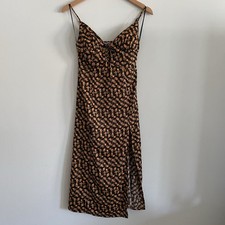 Urban Outfitters Babydoll Sundress Midi Tied Front Small Petite Black Retro Y2K