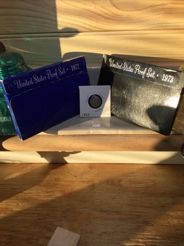 1963 90% Silver Roosevelt Dime With 1972 & 1973 US Proof Sets, Rosie