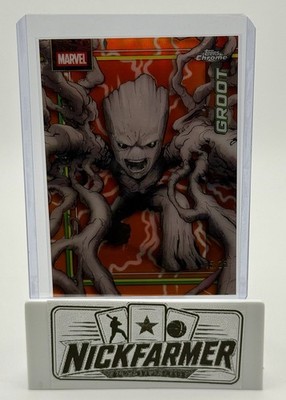 2026 Topps Chrome Marvel- Groot- Orange- 15/25- Guardians Of The Galaxy