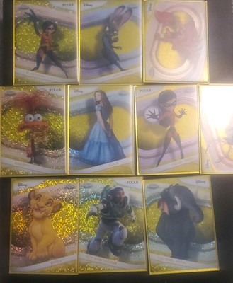 2025 Topps Chrome Disney 10 Karten Yellow Mini Diamonds Bundle - Value Box Special