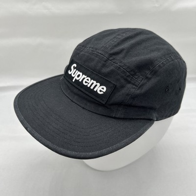 Supreme Twill Camp Cap Washed Chino Black Cotton One Size Made In U.S.A. Cotton