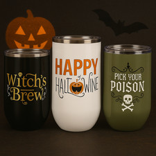 🎃 New Stainless Steel Double-Walled Goblets Halloween Edition 16 oz