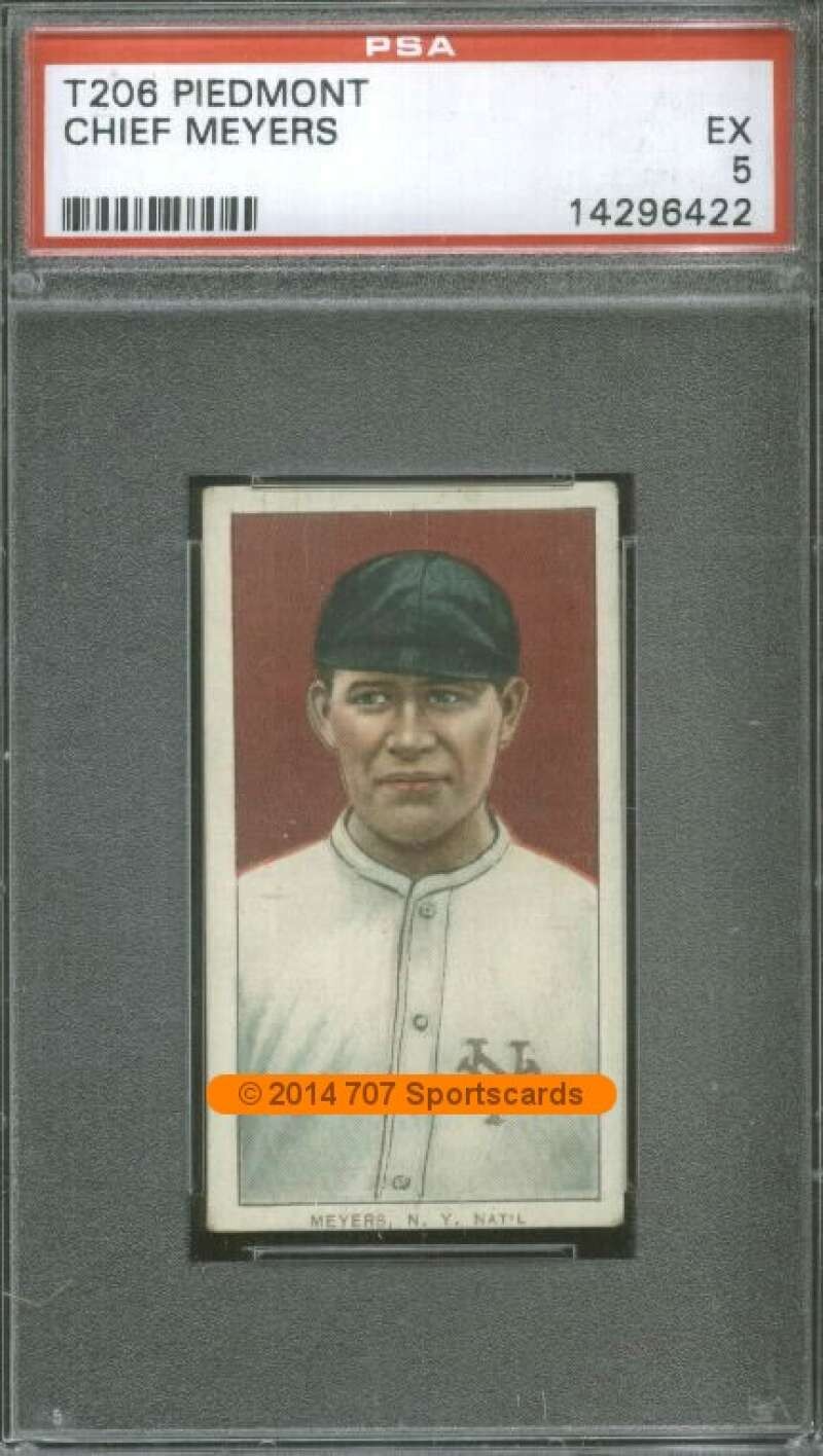 1909-11 T206 Chief Meyers PSA 5 Piedmont 460 25 Portrait  (6422)