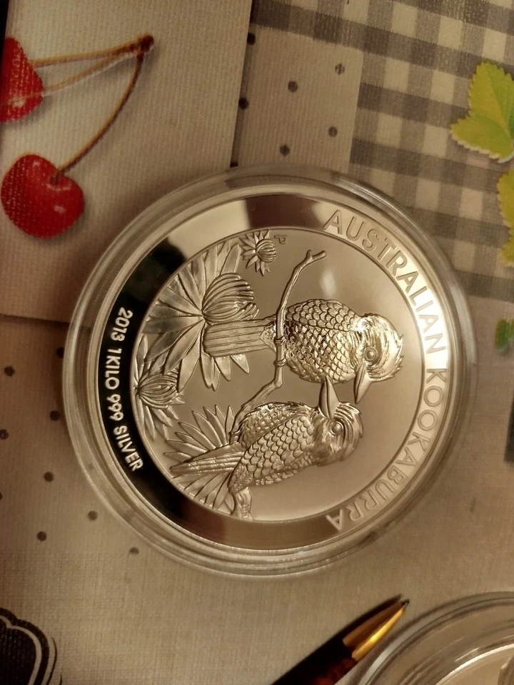 Kookaburra 2013 1Kg 999 Fein Silbermünze 30 Dollars Australien Perth Mint selten - Bild 3 von 4