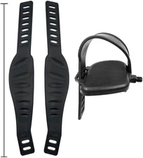 A Pair Exercise Bike Pedal Straps and Widened for black 