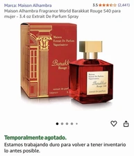 Rouge 540 Extrait De Parfum by Fragrance World 3.4oz/100ml Spray Unisex