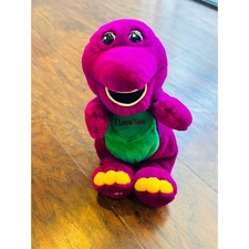 Barney Singing Purple Dinosaur I Love You Plush Stuffed Animal Vintage 10 Inches