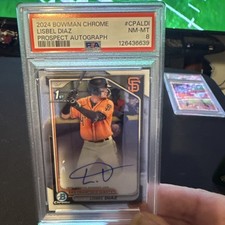 2024 Bowman Chrome Prospect Autographs Baseball Lisbel Diaz PSA 8