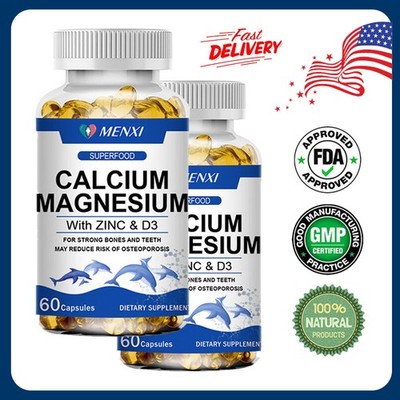 Calcium Magnesium Zinc & Vitamin D3 Complex Support Bone & Cardiovascular Health
