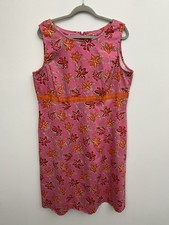 Sag Harbor Women's Shift Sleeveless Dress Floral Size 18 Zipper Back Round Neck