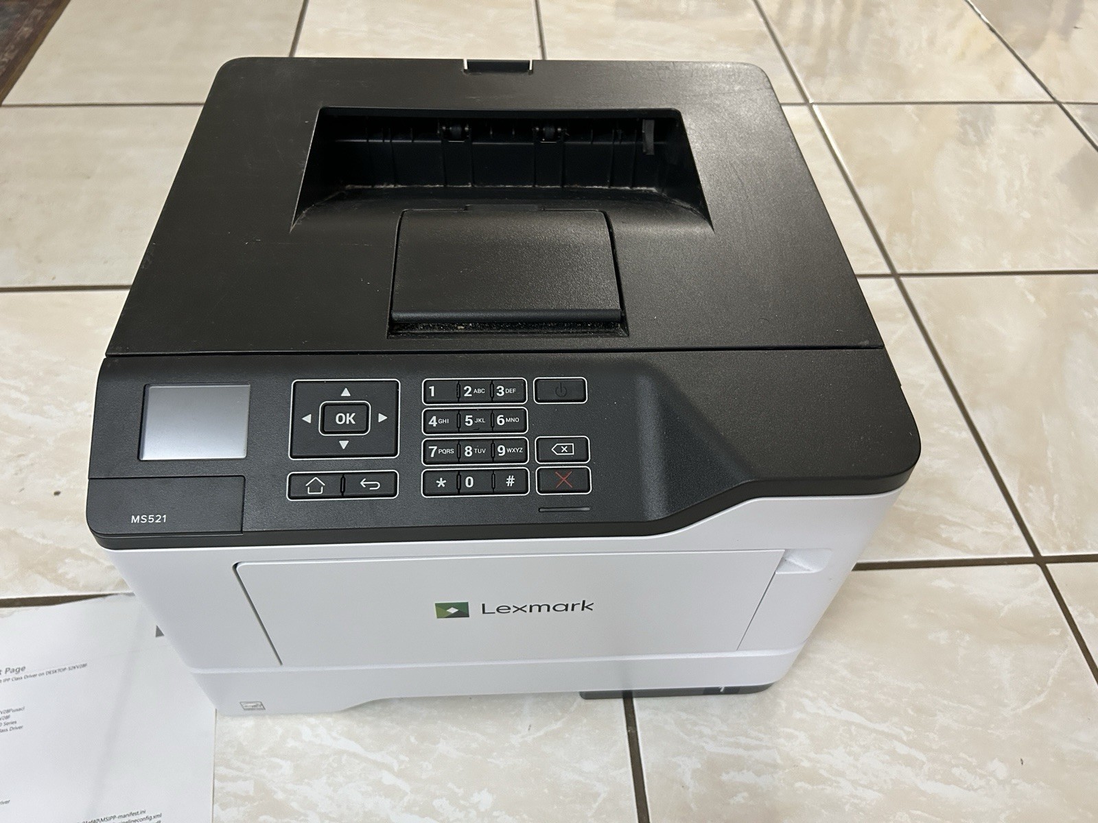 LEXMARK MS521 Laser Printer, w/ Power Cord