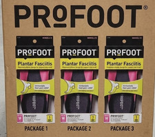 3X ProFoot Plantar Fasciitis Insoles Women's - Size 6-10 Pink - New
