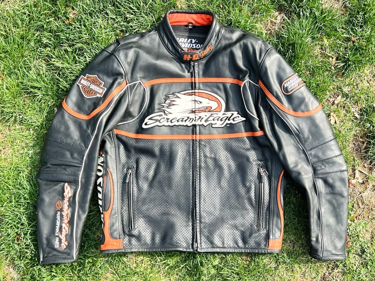 Vintage 2006 Harley Davidson Men's Screamin Eagle Leather Jacket