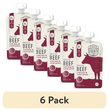 6 pack Grass Fed Beef Stage 2 Baby Food Organic Kale Sweet Potato 3.5oz Pouch