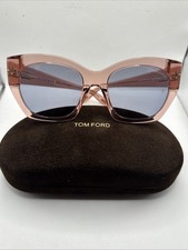 Occhiali da sole donna Tom Ford JONI-02 FT1422 72A rosa chiaro lucido/fumo 54 mm