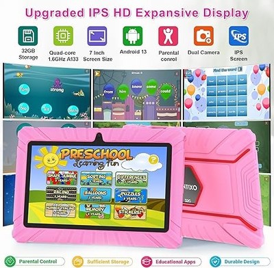 Contixo V8 7'' Kids Tablet 32GB Storage pink V8-2