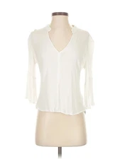 Splendid Women Ivory 3/4 Sleeve T-Shirt S