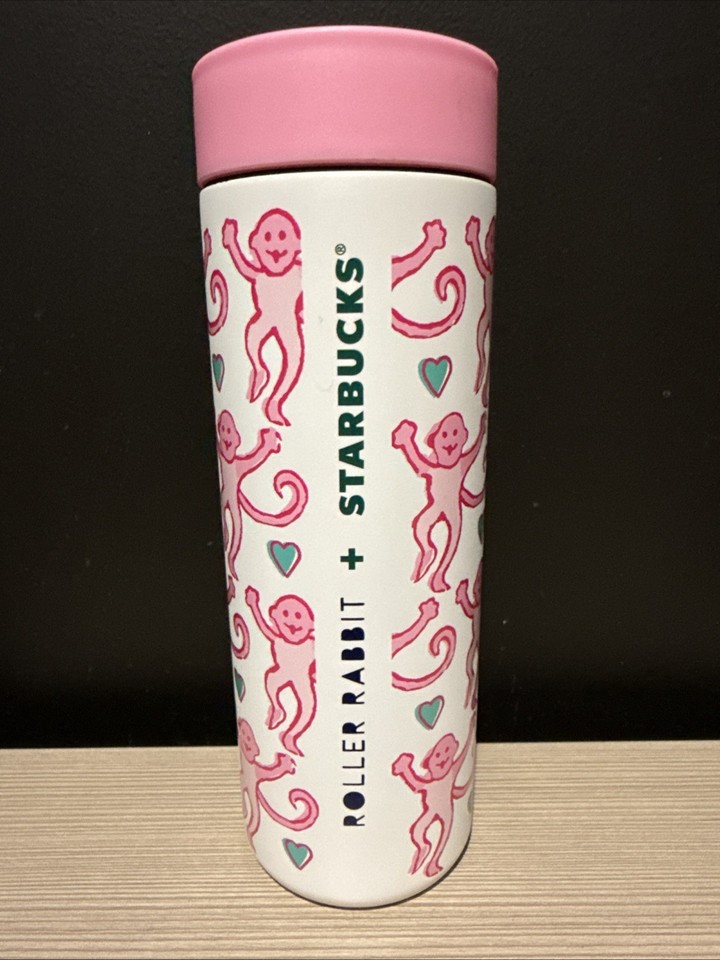 NEW Starbucks X Roller Rabbit 16oz Stainless Steel Tumbler Festive ...
