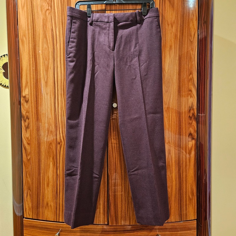 Womens Ann Taylor Dress Pants Burgundy Slack Chino Khaki Trouser, size 6