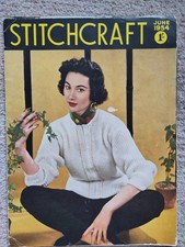 Two vintage knitting and sewing Stitchcraft magazines from 1953 and 1954