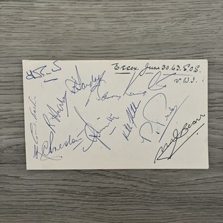 Essex 1963 Beautiful Album Page Signed x 18 Bailey Cass Saville etc
