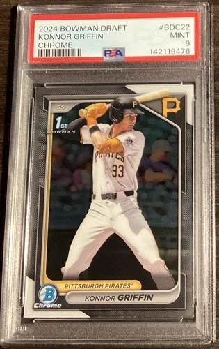 2024 Bowman Draft Chrome 1st Konnor Griffin #BDC-22 PSA 9 Pirates MINT