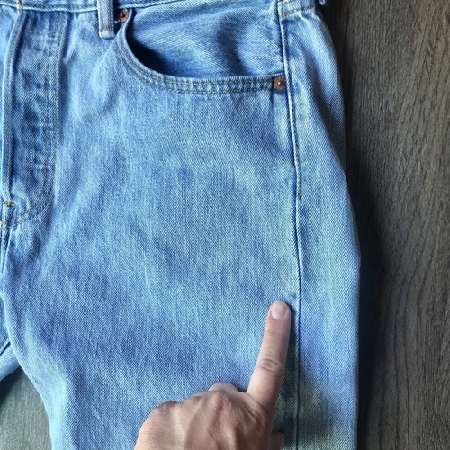 Levis 501 Jeans Men’s 32 Blue Denim Modern Button Fly Regular Straight Leg - Picture 5 of 14