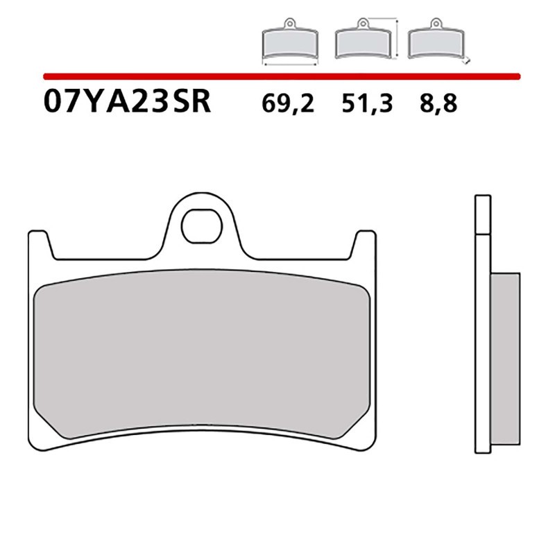 BREMBO KIT PASTIGLIE FRENO ANT. MONTA SU YAMAHA YZF-R1/R1M 20-22-07YA23SR