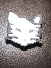 Jibbitz Croc Shoe Charm White Kitten Cat Face Kitty