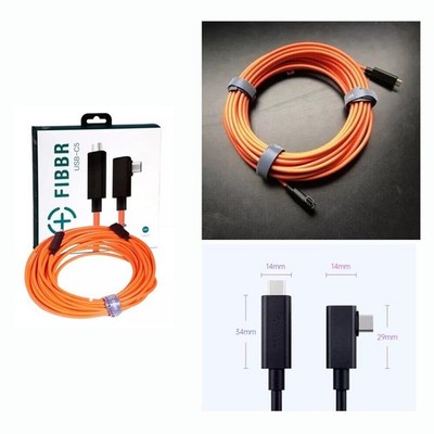 SALE FIBBR Fiber Optic Type-C Data Cable Link VR Elbow Branch Pico/Vive 5M