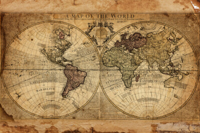 World Map Vintage Globe Art Wall Indoor Room Outdoor Poster - POSTER 20x30