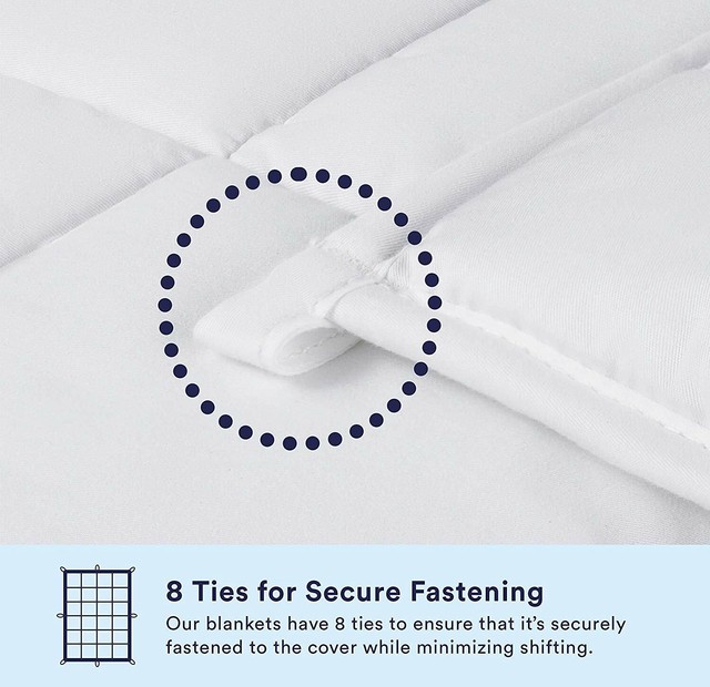 Luna Weighted Blanket (15 Lbs - 60X80 - Queen Size) | 100% Organic