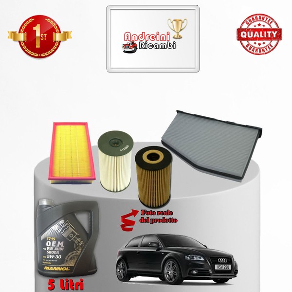 Inspektionskit Filter Und ÖL Audi A3 Ii 8P1 1.6 Tdi 77KW 105CV Von 2011->-image