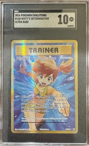 SGC 10 MISTY'S DETERMINATION 108 EVOLUTIONS ULTRA RARE TRAINER POKEMON ...