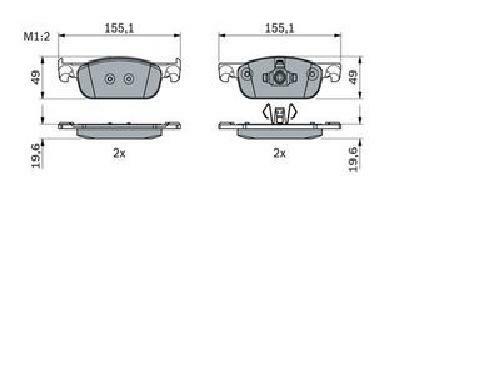 Kit De Plaquettes De Frein Disque BOSCH 17 mm Low-Metallic Pour DACIA - Image 5