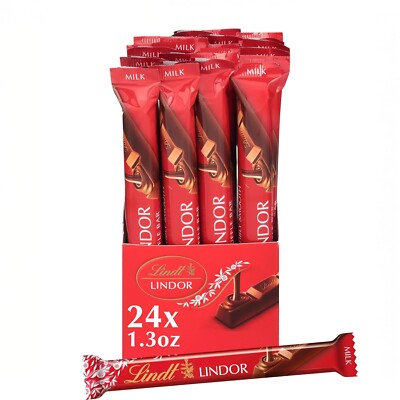 Lindt Lindor Chocolate Truffle Bars 1.3 oz bar (Case Pack of 24)