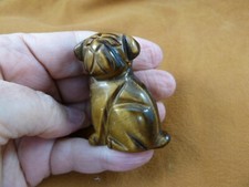 (Y-DOG-SH-702) Golden tigereye SHAR PEI Pug sharpei dog dogs FIGURINE LOVE bug