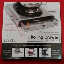 Lipper GRAY  Multi Purpose Organize Rolling Tray Storage Drawer QVC Video  NIB