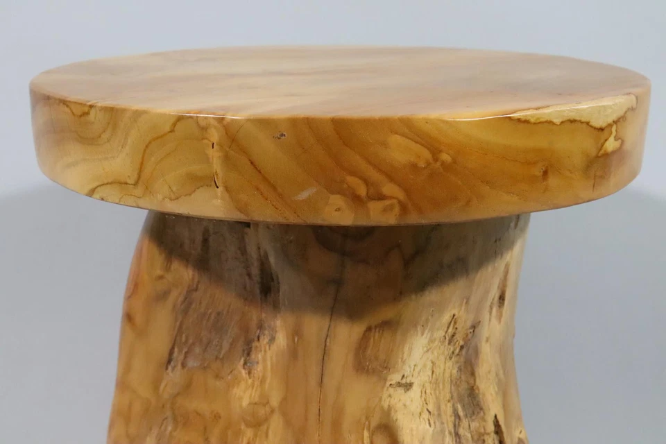 Design Hocker Sitzmöbel Blumenhocker Stuhl Wurzelholz Teakholz Unikat  (RE319) - Bild 3 von 4