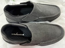 Men's Ortho Comfoot Arch Support Slippers ZGBX10B Slip-on Size 10.5 Charcoal