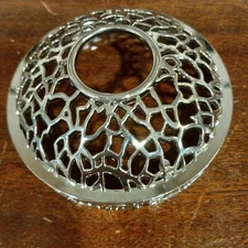 Yankee Candle MATRIX CHROME Illuma-Lid LARGE JAR CANDLE TOPPER Lid Geometric