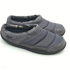 KURU Draft Gray House Comfort Mesh Slip On Slipper Mule Mens Size 7.5/8/12.5